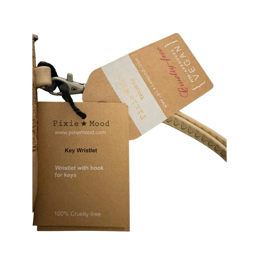 Pixie Mood Vegan Cruelty Free Key Wristlet Wallet Cork Key Holder Zip Closure